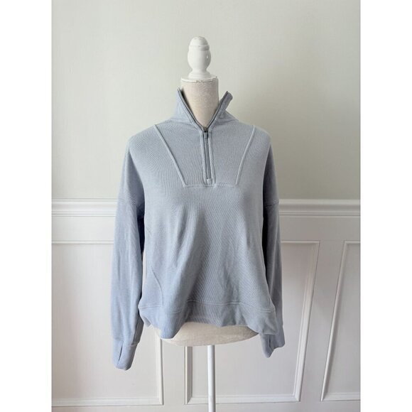 RBX Tops - RBX Blue Ribbed Popover Jacket L Very Good Condition